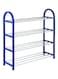 Generic 4-Tier Shoe Rack Blue/Silver