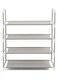 Urban Utility  4-Tier Stackable Shoe Rack, Expandable &amp; Adjustable Shoe Shelf Storage Organizer, Metal Mesh, Silver