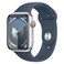 Apple Watch Series 9 LTE 41mm Silver Aluminium Storm Blue Sport Band Small/Medium