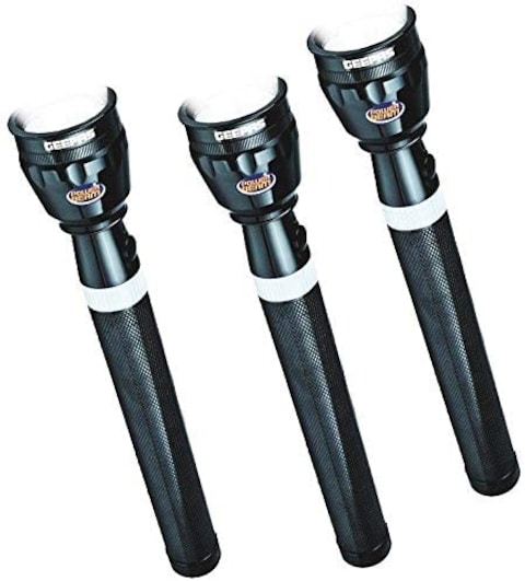 Geepas 3 In 1 Family Pack Led Black Flash Light, Gfl4623