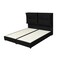 In House Le&oacute;n Velvet Bed Frame - Queen - 200x140 cm - Black
