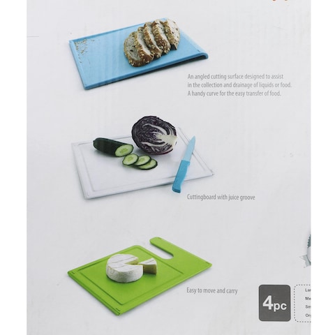 Neoflam Puli Plastic Cutting Board Set with Stand - 3 Pieces
