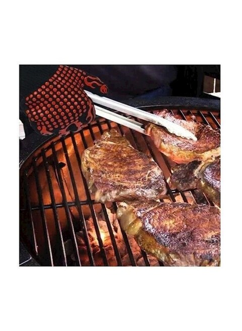 Generic Bbq Oven Mitts Gloves Black/Red