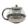 Tea And Coffee Pot With Lid And Stand Clear And Silver 600ml