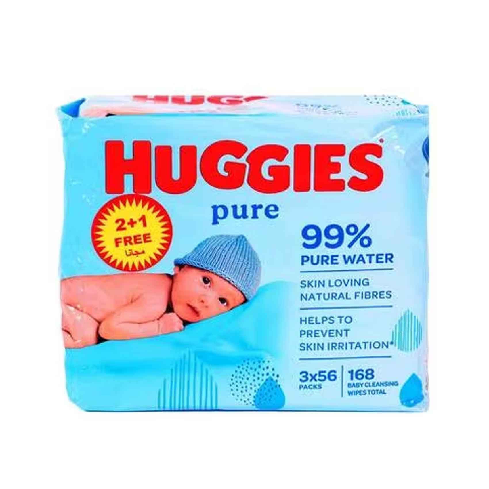 Wet Wipes Huggies Pure Extra Care Baby Wipes Sensitive Wipes