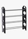 Generic Shoe Organizer Rack Black/Silver 60x30x75centimeter