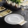 Aiwanto 175 pcs Disposable Plates Party Plates Food Plates Dinner Set Dinnerware Set Food Plates
