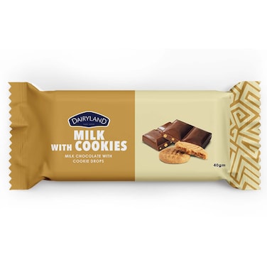 Dairyland Milk With Cookies Chocolate Bar 40G