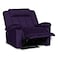 In House Velvet Rocking Recliner Chair - Dark Purple - AB05