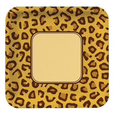 Animal Print - Leopard 10in Banquet Plates Square