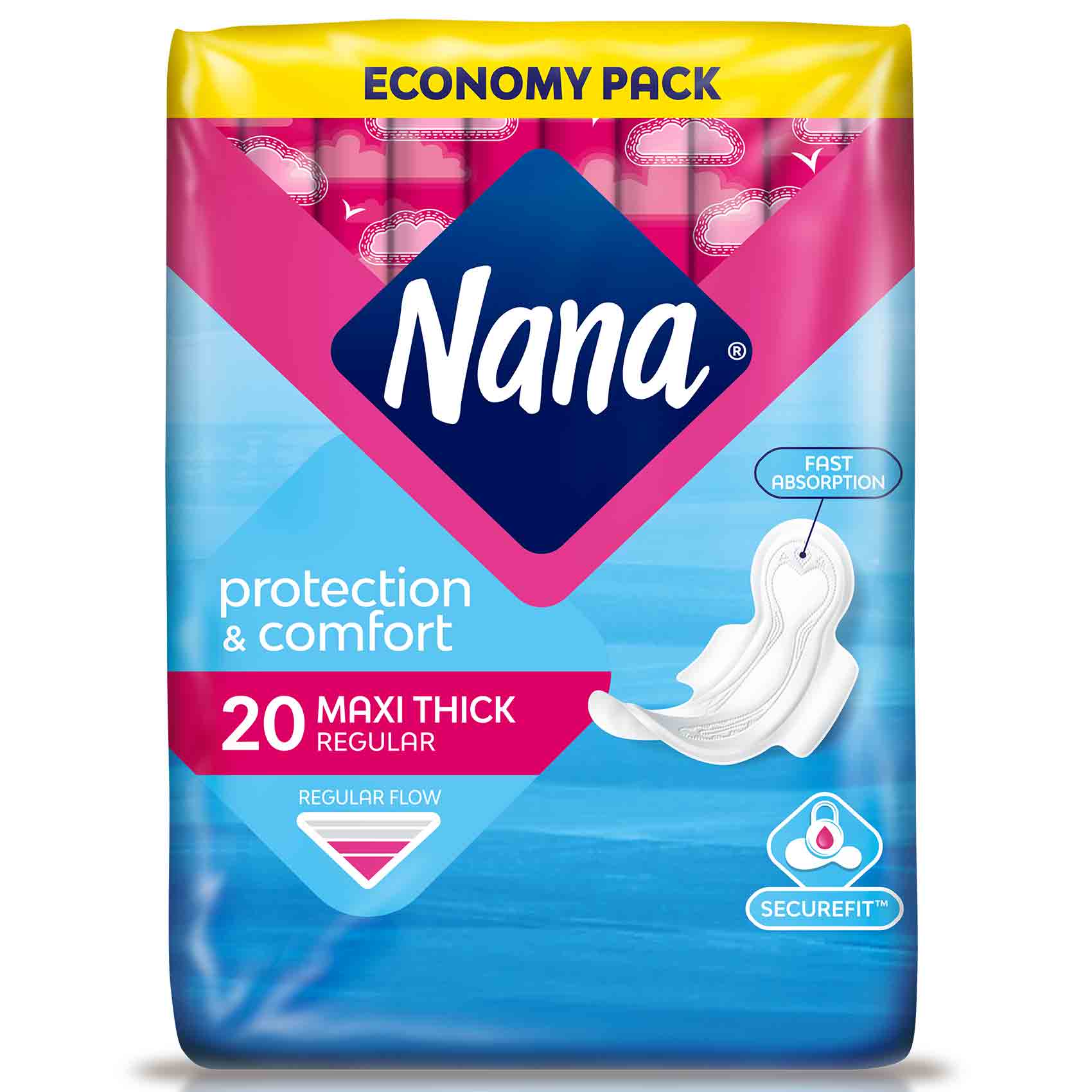 Nana Women Pads Economy Pack Maxi Thick Regular 20 Pads product thumbnail 2