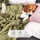 Hotel Linen Klub Double Micro Fleece Flannel Blanket - 260 GSM, Super Plush And Comfy Throw Blanket, Size: 200 x 220cm, Olive