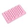 55 Hole Heart Shape Love Candy Silicone Decorating Mold Ice Cube Tray Silicone Chocolate Sugar Paste Tool Cookie Muffin Baking Pan, Pink