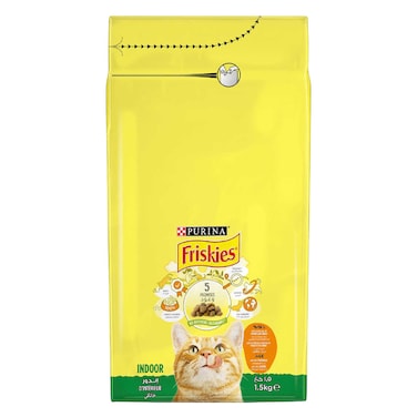 Purina Friskies Indoor Chicken And Vegetables Cat Food 1.5Kg