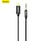 Baseus Audio Aux Jack Cable 3.93ft USB Type C To 3.5mm Headphone Stereo Cord Car Compatible With iPad Pro 2018 Google Pixel 2 3 XL Samsung Galaxy S21 S20 Ultra Note 20 10 Plus Black