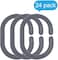 24 PCS Shower Curtain Rings Plastic Shower Curtain Hooks for Bathroom Shower Rod&nbsp;- Grey
