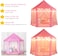 Princess Castle Girls Play Tent Toy, Kids Large Fairy Playhouse Tent with Star Lights
