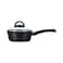 Illa Cook On Rock Granite Casserole With Pyrex Lid - 16 Cm - Black