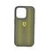 Ferrari Pu Leather Perforated Case With Nylon Base &amp; Yellow Shield Logo For Iphone 14 Pro Max Yellow