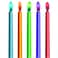 Unique Color Flame Birthday Candle with Holder- 10 Assorted Colors