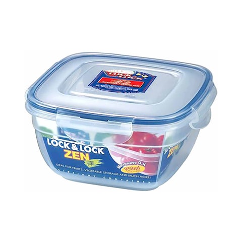 Lock And Lock Square Zen Style Salad Bowl - 950ml - Clear