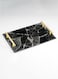 Lowha Decorative Acrylic Serving Tray With Gold Metal Handles And Marble Design 20x30 cm