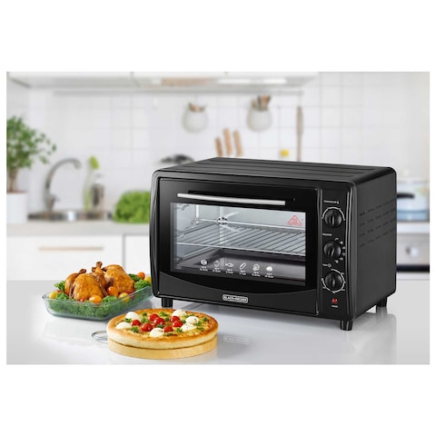 Black+Decker Double Glass Toaster Oven 45L TRO45RDG-B5 Black