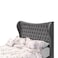 In House Lisbon Velvet Bed Frame - Queen - 200x160 cm - Gray