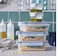 Food container with lid, square/glass180 ml,3pack
