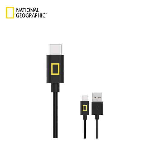 National Geographic Type C Cable 1.2M USB C Cable Fast Charging Compatible Basic USB Cable -Black