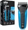 Braun Series 3 310S Rechargeable Wet &amp; Dry Electric Shaver For Men, Blue
