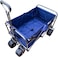 80Kg Foldable Heavy Duty Outdoor Trolley Utility Transport Cart - Blue