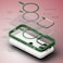 Moxedo Magnetic Protective Case 360 Protection Clear Case Hard PC with Built-in Strong Magnets Compatible with MagSafe Designed for iPhone 14 Pro 6.1 inch (Green)