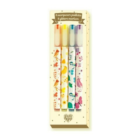 Djeco 4 Tinou Glitter Markers