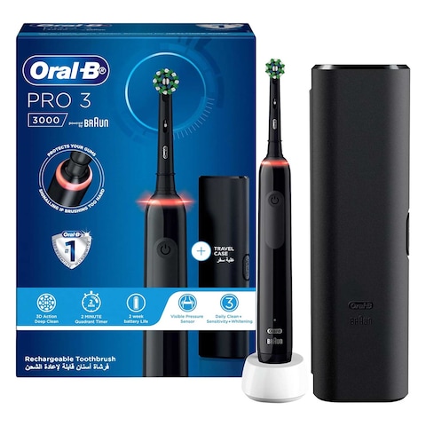 Oral-B Pro 3 3000 Electric Toothbrush With Travel Bag Black