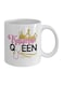 muGGyz Social Energy Low Printed Ceramic Coffee Mug White