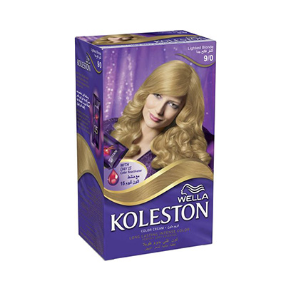 Well Koleston Oil Permanent Hair Color Cream 9/0 Light Blonde