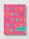 Lowha Spiral Notebook With 60 Sheets And Hard Paper Covers With Colored Heart Shapes Drawing Design, For Jotting Notes And Reminders, For Work, University, School