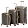 Hard Case Travel Bags Makrolon Polycarbonate Gold Jetstream Aluminum Frame Luggage Zipper Less Suitcase Extra Corner Protection Double Tsa Lock E9R1 Set of 3 Dark Olive