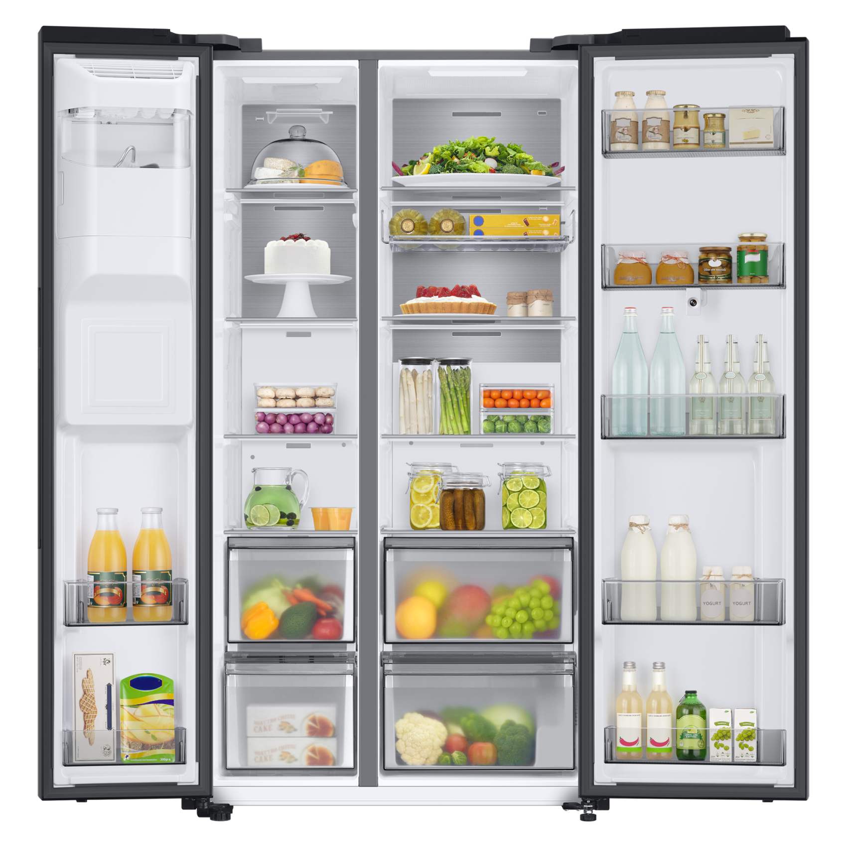 Samsung 591L Side by Side Refrigerator with Family Hub Black DOI RS6HA8891B1/AE