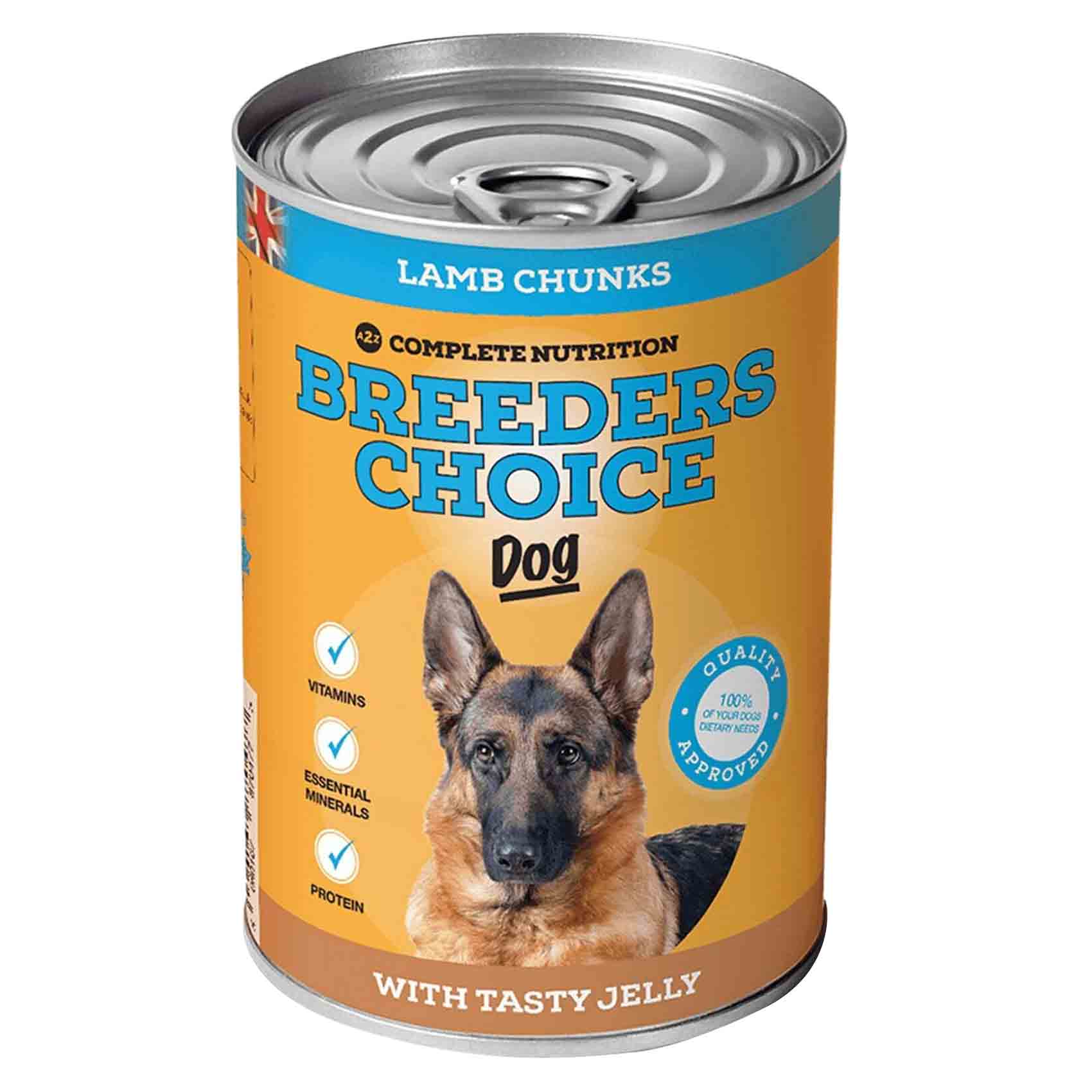 Breeders Choice Lamb Chunks With Jelly Dog Food 400g