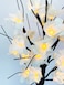 White Cherry Blossom Flower Tree LED Lamp with Fairy Lights 60cm