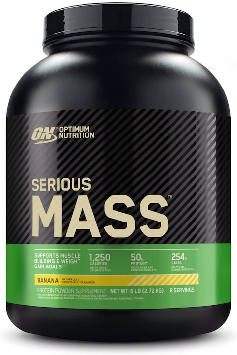 Optimum Nutrition Serious Mass Weight Gainer Protein Powder, Banana, 2.72 Kg