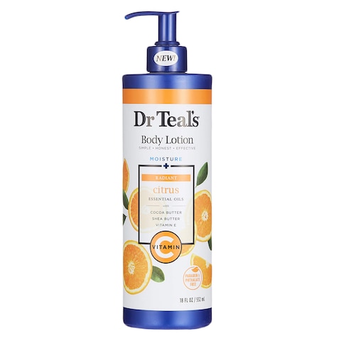 Dr. Teal&#39;s Moisture Plus Radiant Body Lotion With Citrus 532ml