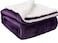 Comfy King Size Sheep Fur Blanket-Purple