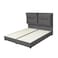 In House Le&oacute;n Velvet Bed Frame - Queen - 200x140 cm - Gray