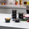 Vsell24 500Pc 2 Ounce Plastic Disposable Portion Cup Containers With Lid Sauce Jello Shot Souffl&eacute; Sampling Cups Black