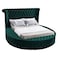 In House Lotus Velvet Bed Frame - King - 200x180 cm - Dark Green