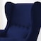 In House Chair King Velvet With Two Wings - Dark Blue - E3