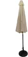 Generic Cream Colour Dia. 250cm Central Pole Umbrella With Base Outdoor Garden Furniture